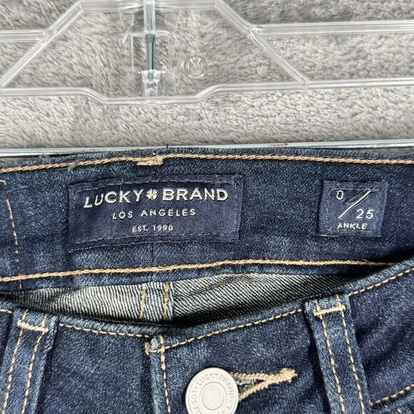 Lucky Brand Jeans Women 0 25 Blue Low Rise Skinny Lolita Casual Fading Whiskers - Picture 6 of 10